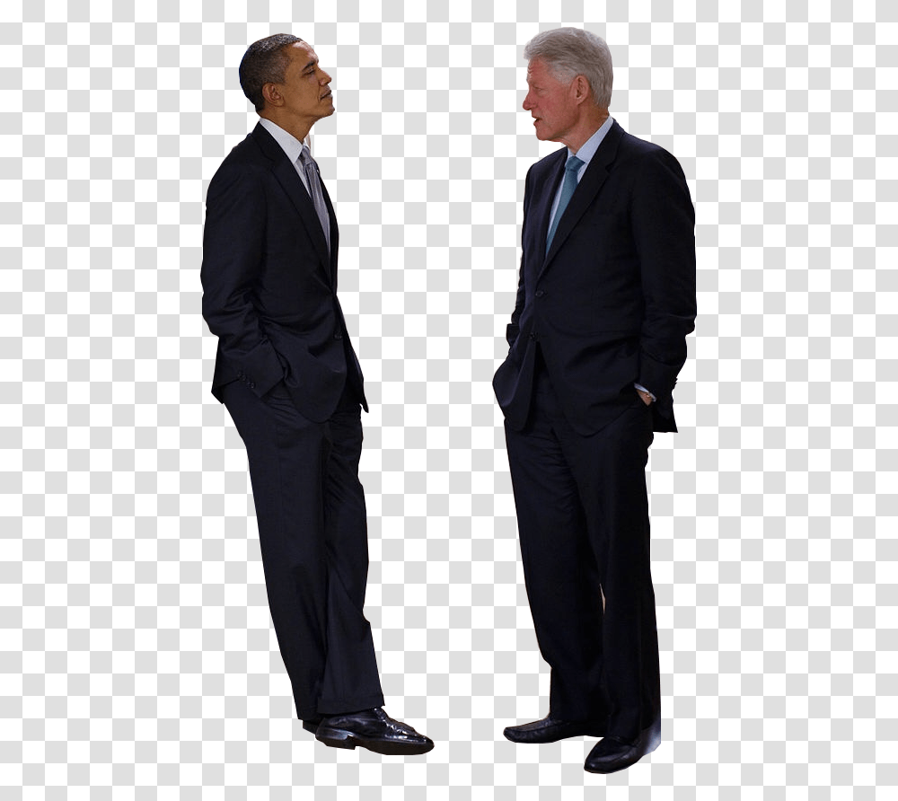 Bill Clinton Standing, Suit, Overcoat, Tie Transparent Png