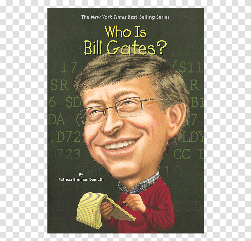Bill Gates, Glasses, Person, Advertisement, Poster Transparent Png