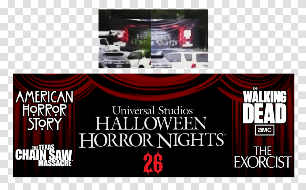 Billboard Halloween Horror Nights 26 House Lineup, Car, Vehicle, Transportation Transparent Png