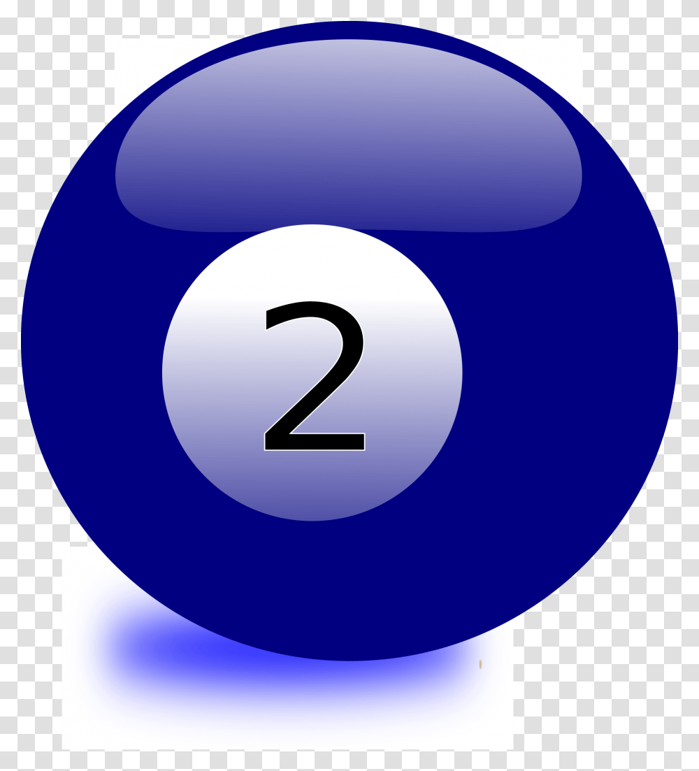 Billiard Ball Clipart Blue, Number Transparent Png
