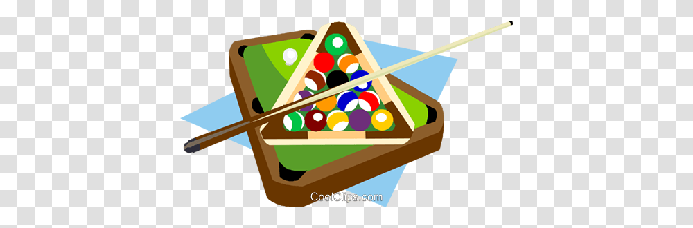 Billiard Table With Balls And Cue Royalty Free Vector Clip Art, Triangle, Game, Rubix Cube, Face Transparent Png