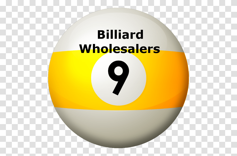 Billiard Wholesalers Supplies Nine 9 Ball The Bedford Billiard Ball, Number, Security Transparent Png