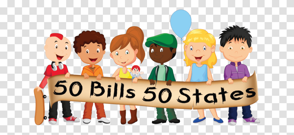 Bills 50 States, Person, Word, Doll, People Transparent Png