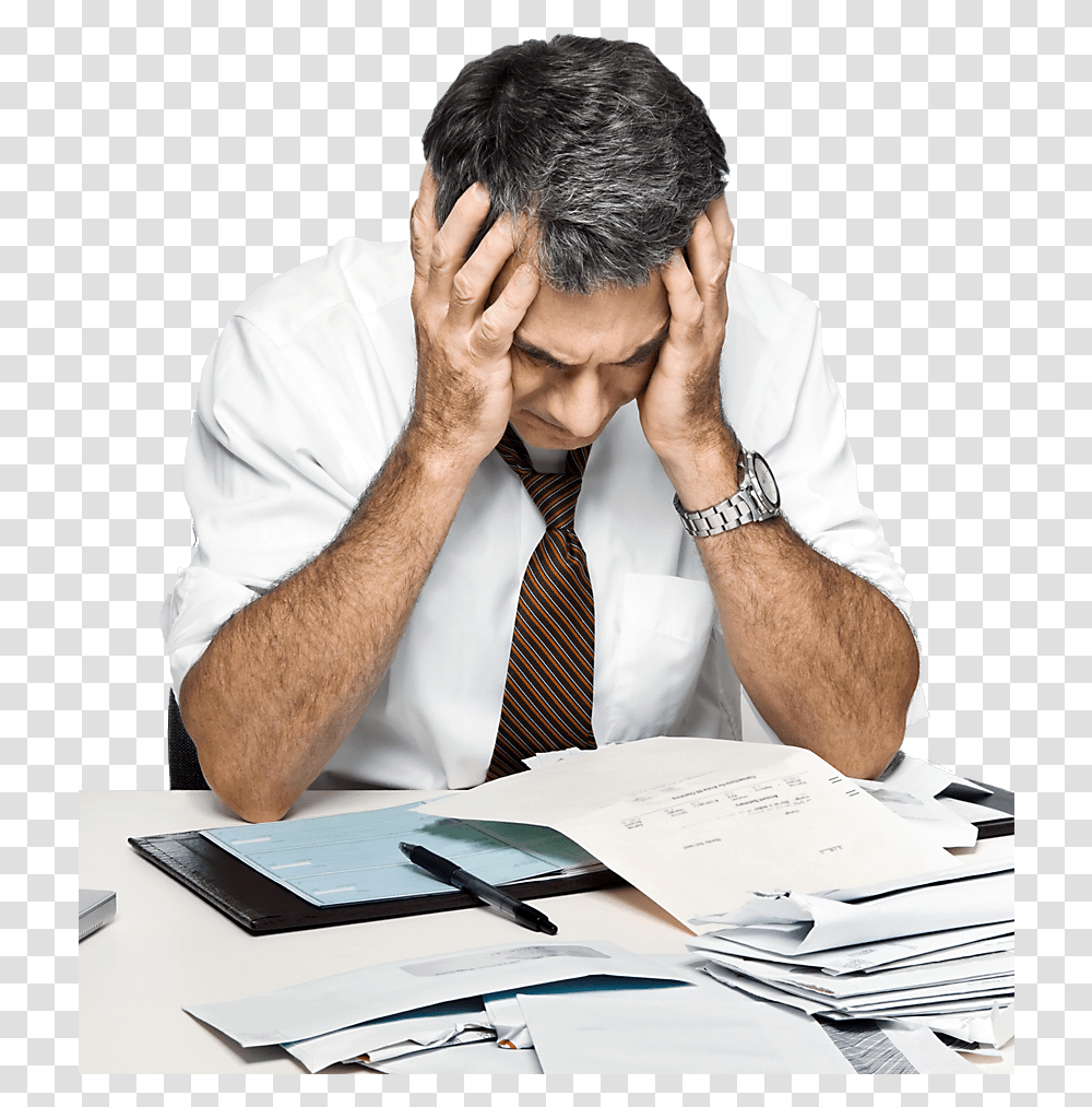 Bills Worried Man In Office, Tie, Accessories, Person, Human Transparent Png