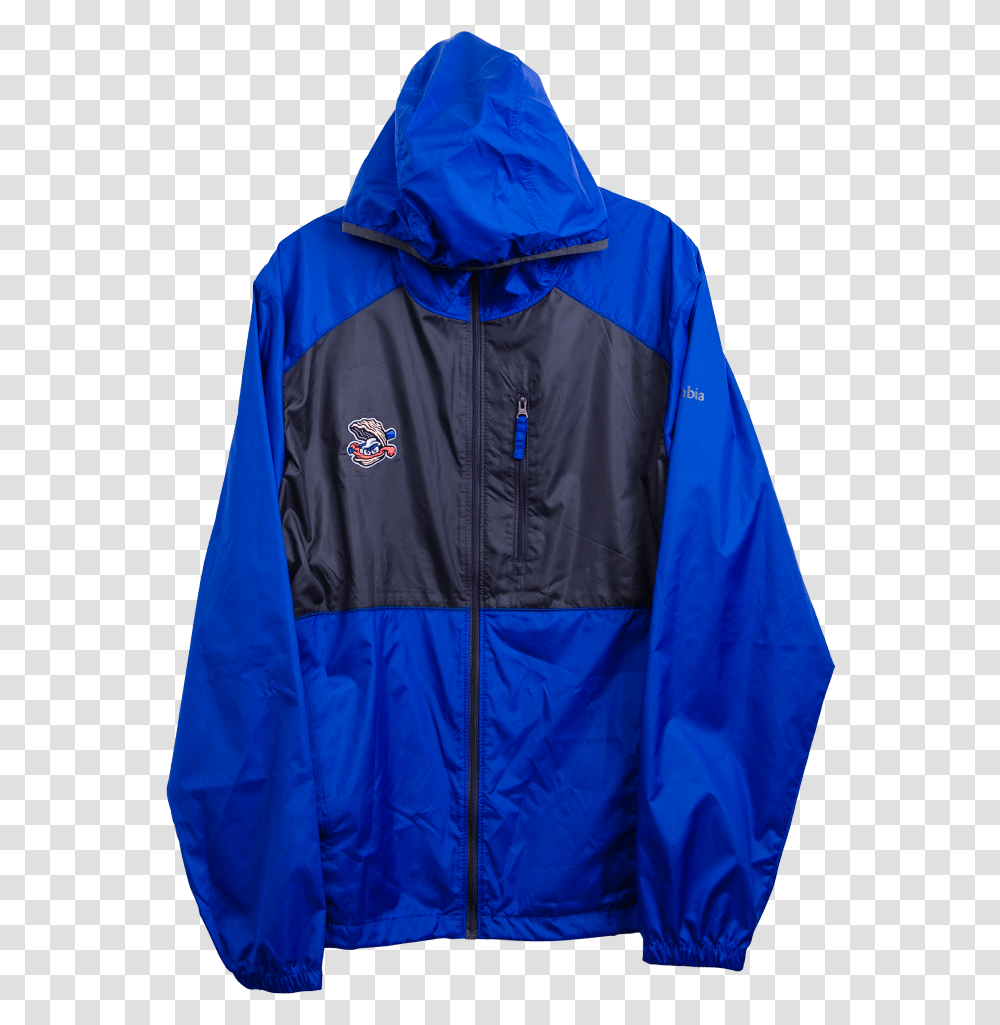 Biloxi Shuckers Jacket Flash Forward Windbreaker With Alt 1 Logo Hooded, Clothing, Apparel, Coat, Raincoat Transparent Png