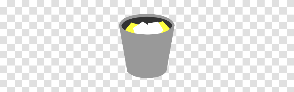 Bin Full Grey Paper Recycle Rubbish Trash Waste Yellow Icon, Tape, Bucket, Cylinder, Trash Can Transparent Png