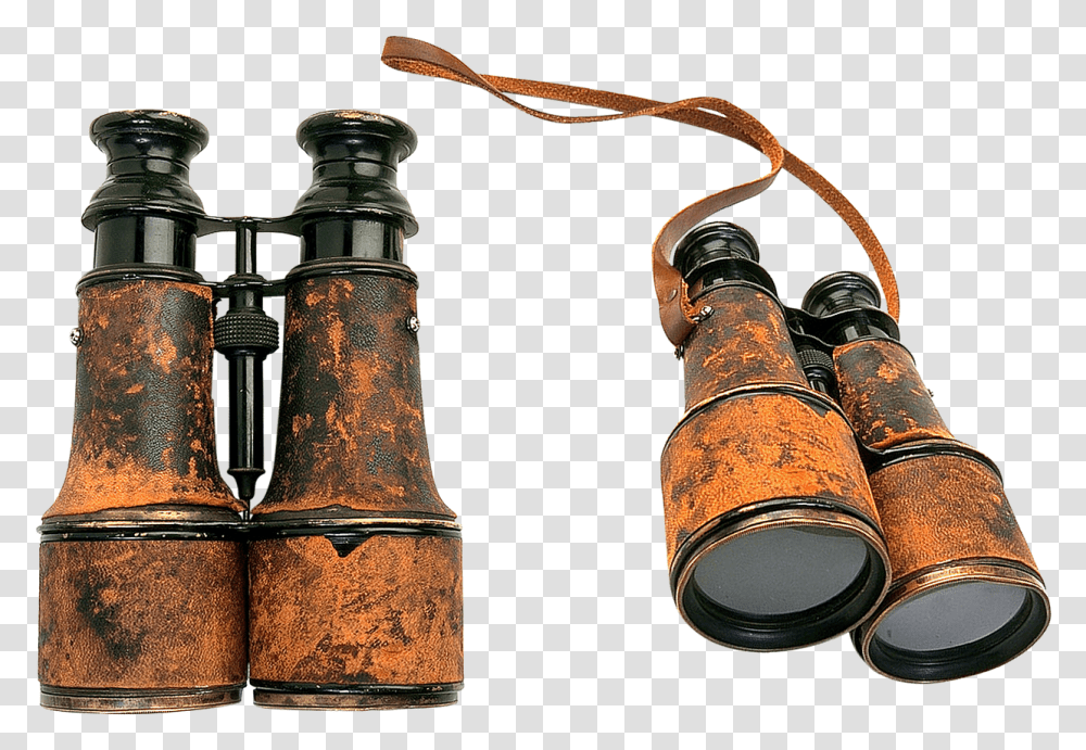 Binoculars Field Military Optics Appliance Old, Bronze, Rust Transparent Png