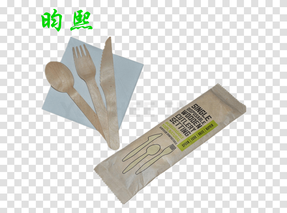 Biodegradable Wooden Disposable Cutlery Fork Knife Wood, Spoon, Wooden Spoon, Napkin Transparent Png