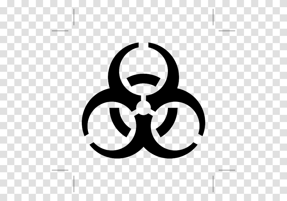 Biohazard Infectious Waste Sign, Logo, Trademark, Stencil Transparent Png