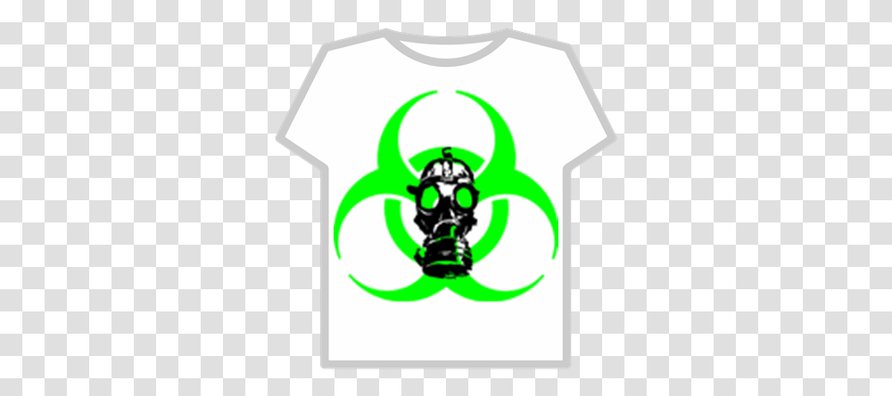 Biohazard Logo Roblox Green Gas Mask, Clothing, Apparel, Shirt, Symbol Transparent Png