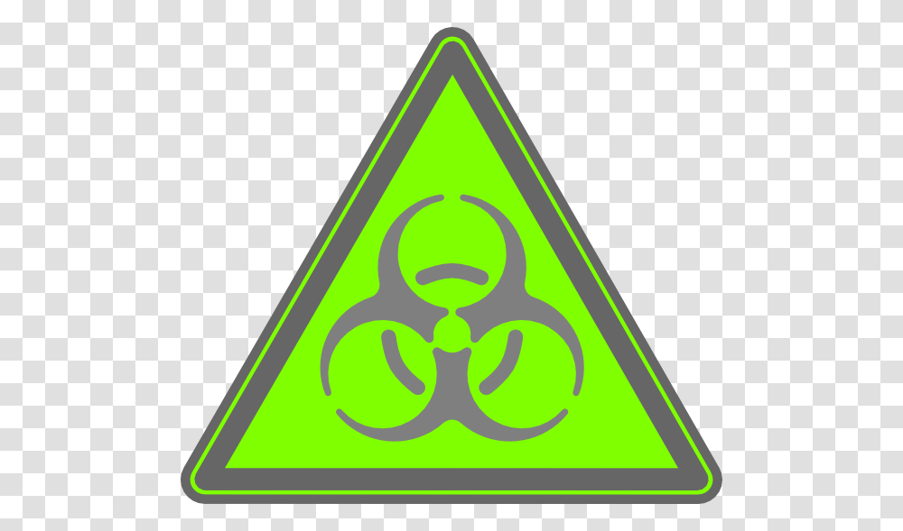 Biohazard Neongreen Large Size, Triangle, Sign, Road Sign Transparent Png