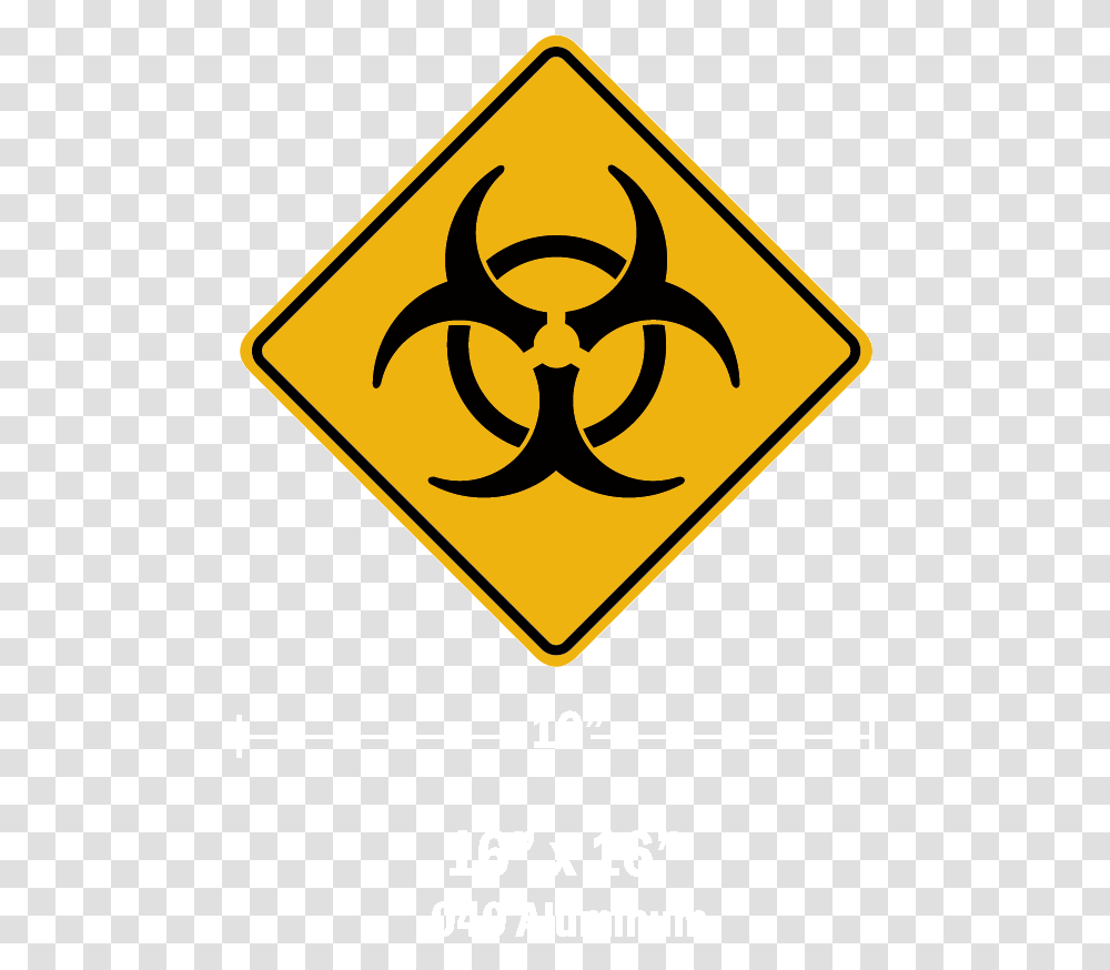 Biohazard Warning Plaque Infection Hazard, Road Sign, Logo, Trademark Transparent Png