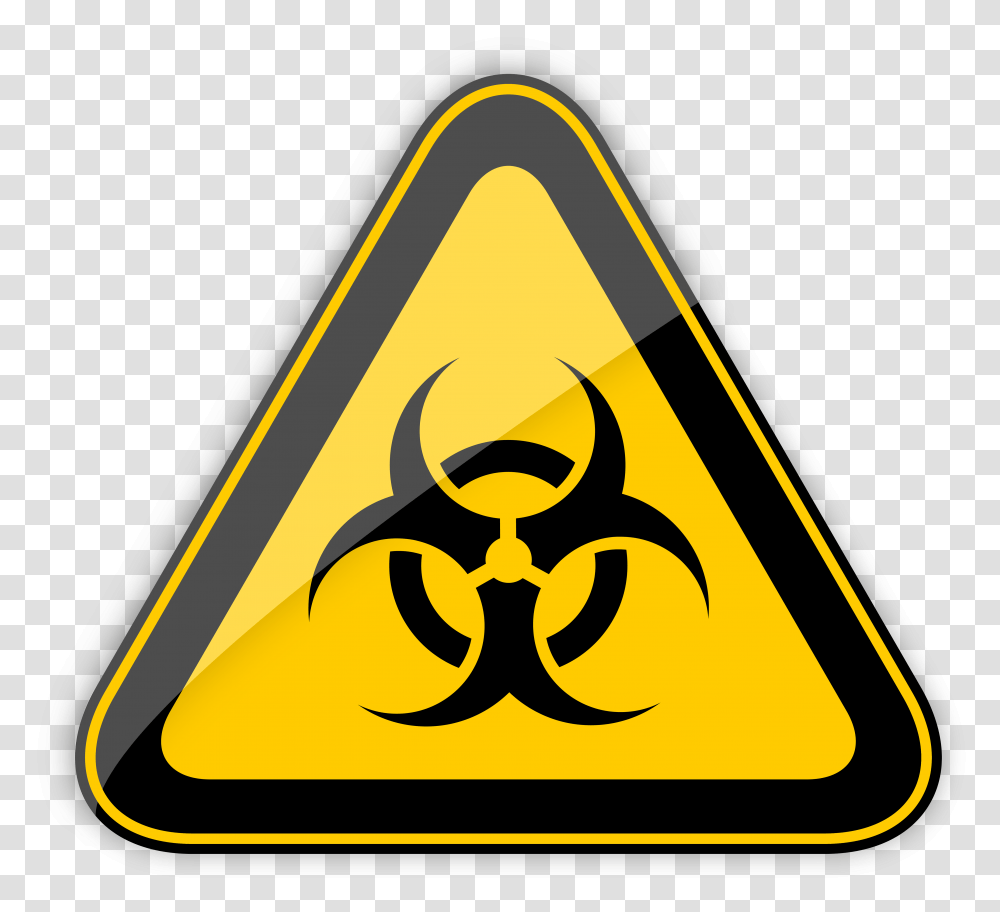 Biohazard Warning Sign Clipart Bio Hazard Sign, Road Sign, Triangle Transparent Png