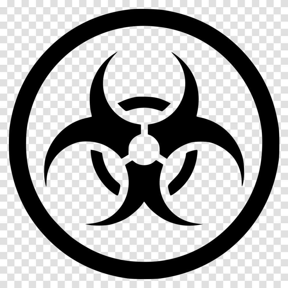 Biological Hazard Hazard Symbol Sign Bio Hazard Symbol, Stencil Transparent Png