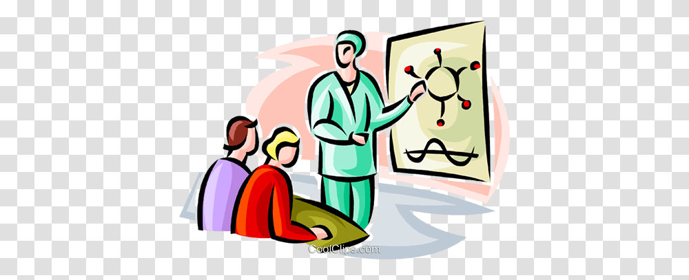 Biology Teacher Royalty Free Vector Clip Art Illustration, Poster, Advertisement, White Board, Crowd Transparent Png