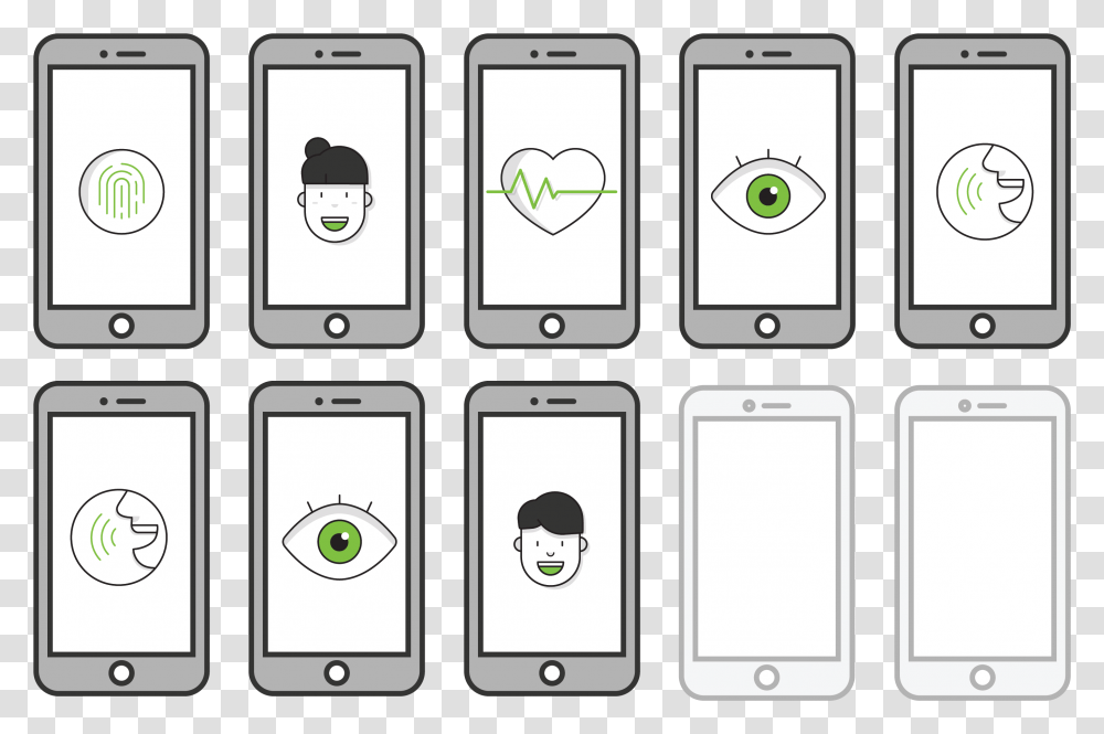 Biometric Cartoon, Mobile Phone, Electronics, Cell Phone, Ipod Transparent Png
