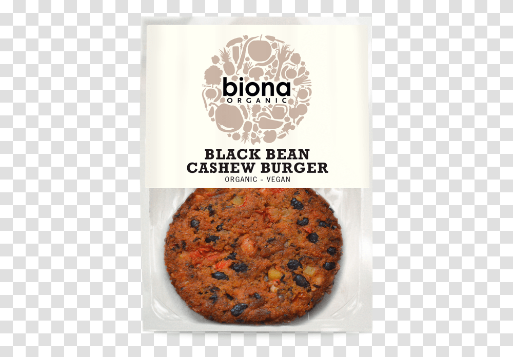 Biona Black Bean Cashew Burger, Pizza, Food, Plant, Cookie Transparent Png
