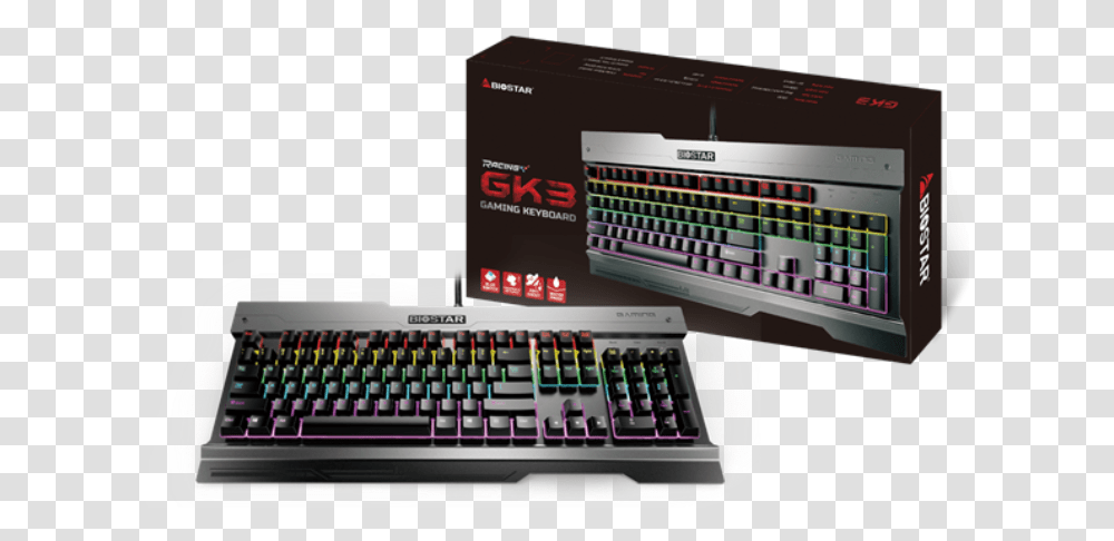 Biostar Gk3 Mechanical Gaming Keyboard, Computer Keyboard, Computer Hardware, Electronics, Screen Transparent Png