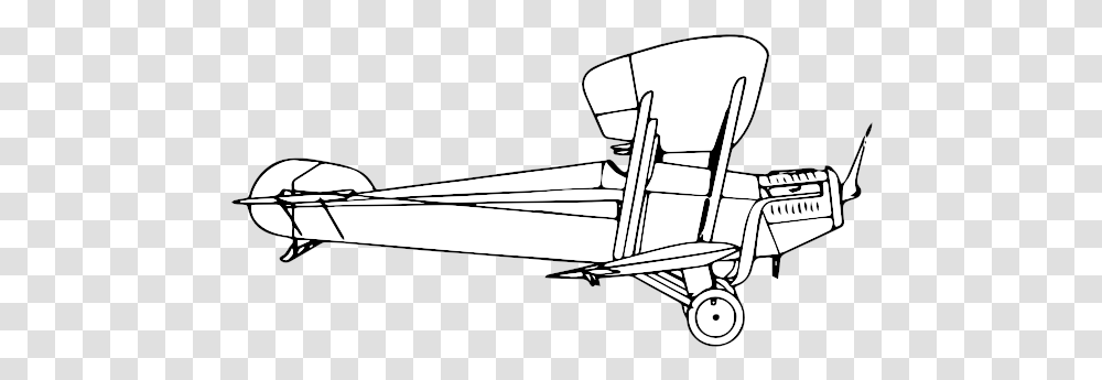 Biplane Outline Coloring Image Sketch, Airplane, Aircraft, Vehicle, Transportation Transparent Png
