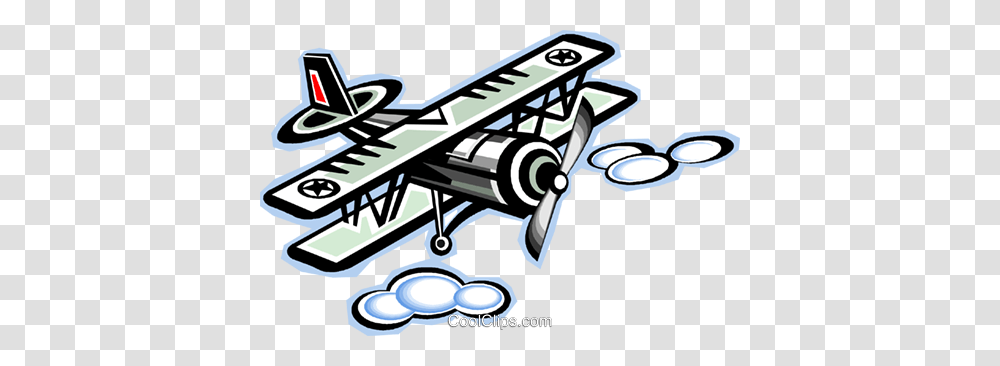 Biplane Royalty Free Vector Clip Art Illustration, Vehicle, Transportation, Aircraft, Spaceship Transparent Png