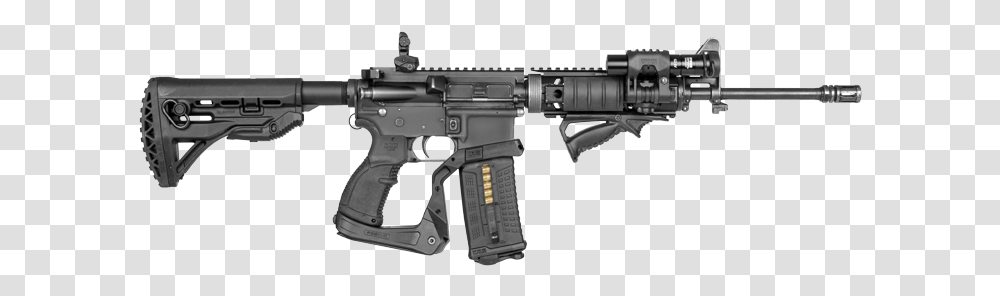 Bipod Armalite Ar 15 Stock Ak 47 Pistol Grip Fab Defense Grip Bipod, Gun, Weapon, Weaponry, Rifle Transparent Png