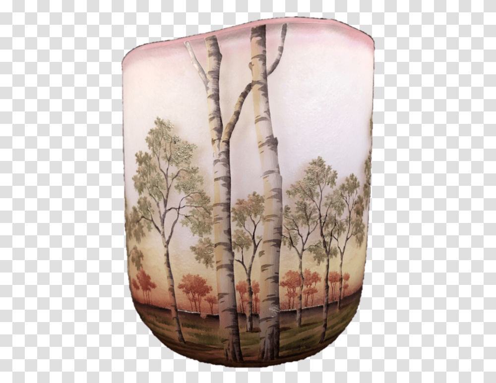 Birch Tree Daum Nancy Landscape With Birch Trees Vase Grove, Plant, Home Decor, Curtain, Lamp Transparent Png