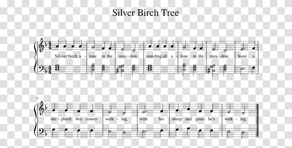 Birch Tree Sheet Music, Gray, World Of Warcraft Transparent Png