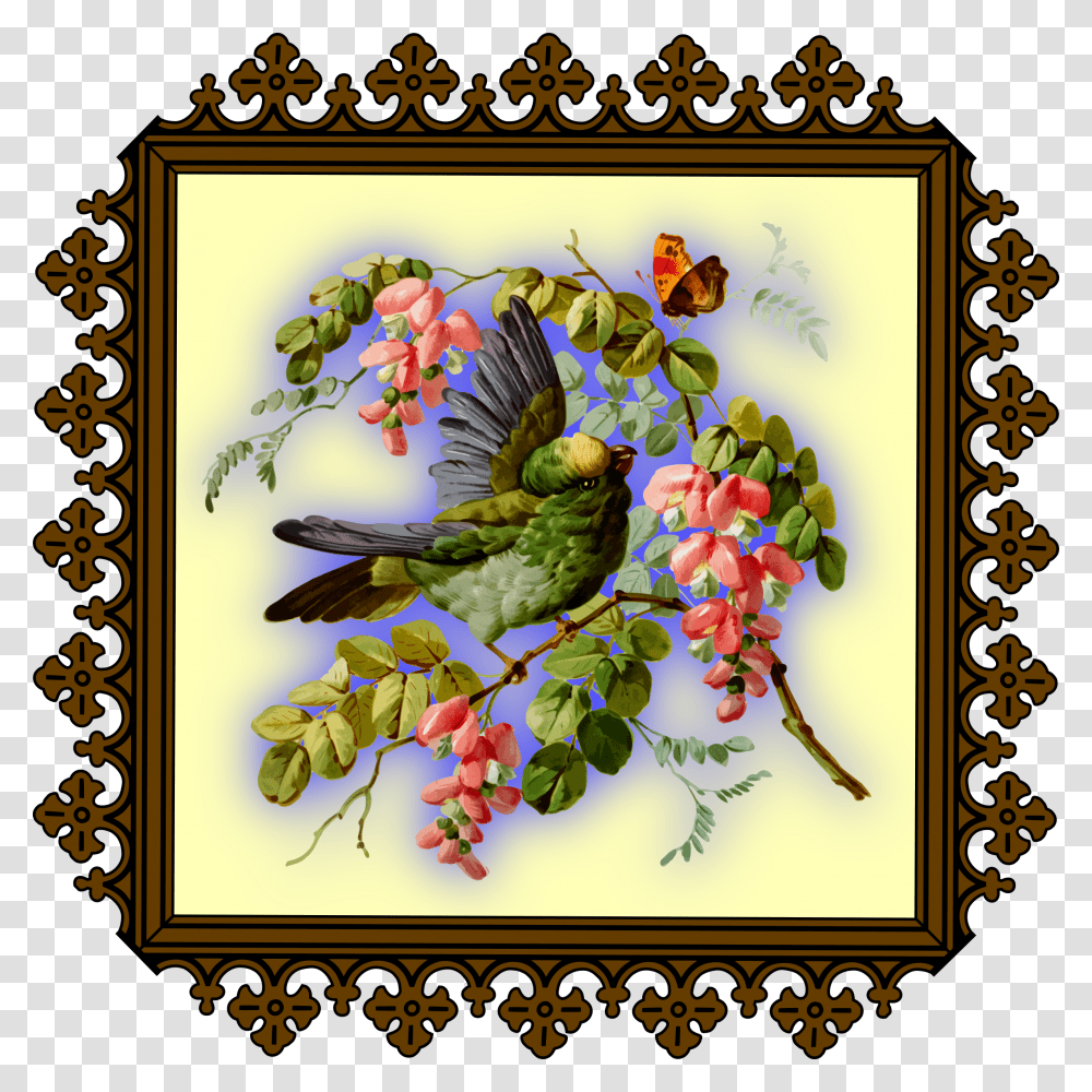Bird And Flowers Clip Arts Flower, Painting, Animal, Floral Design Transparent Png