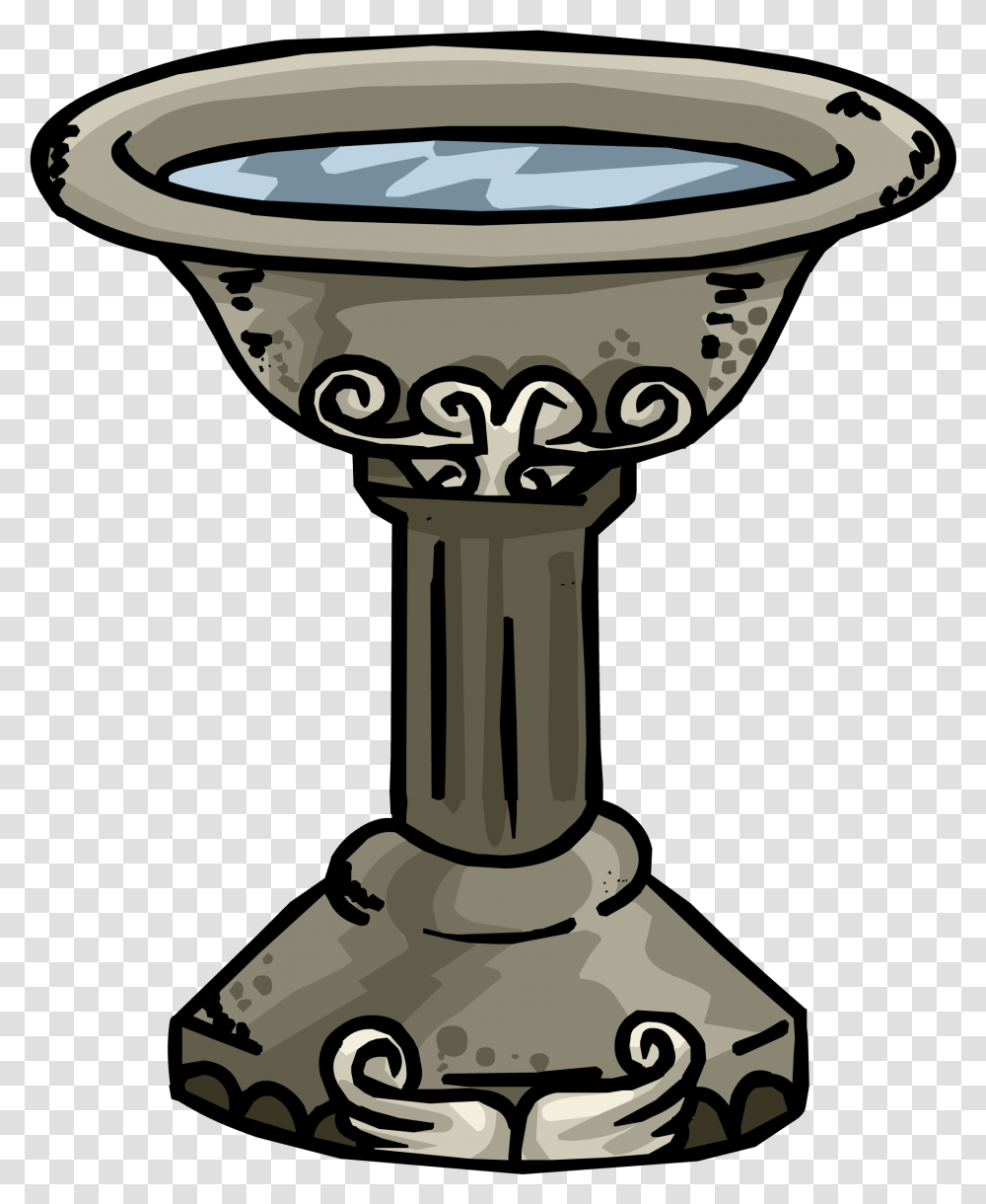 Bird Bath Club Penguin Rewritten Wiki Fandom Bird Fountain Clipart, Architecture, Building, Goblet, Glass Transparent Png