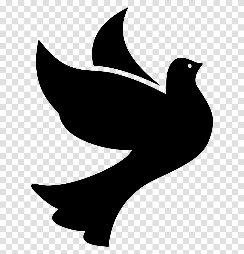 Bird Birds Dove Doves Flight Fly Flying Peace, Silhouette, Stencil, Animal, Halloween Transparent Png