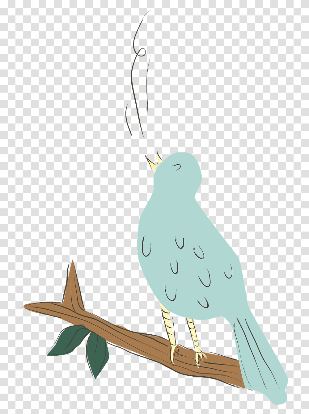 Bird Blue Singing Nature Design Blue Bird Singing Clipart, Animal, Quail, Kiwi Bird, Partridge Transparent Png
