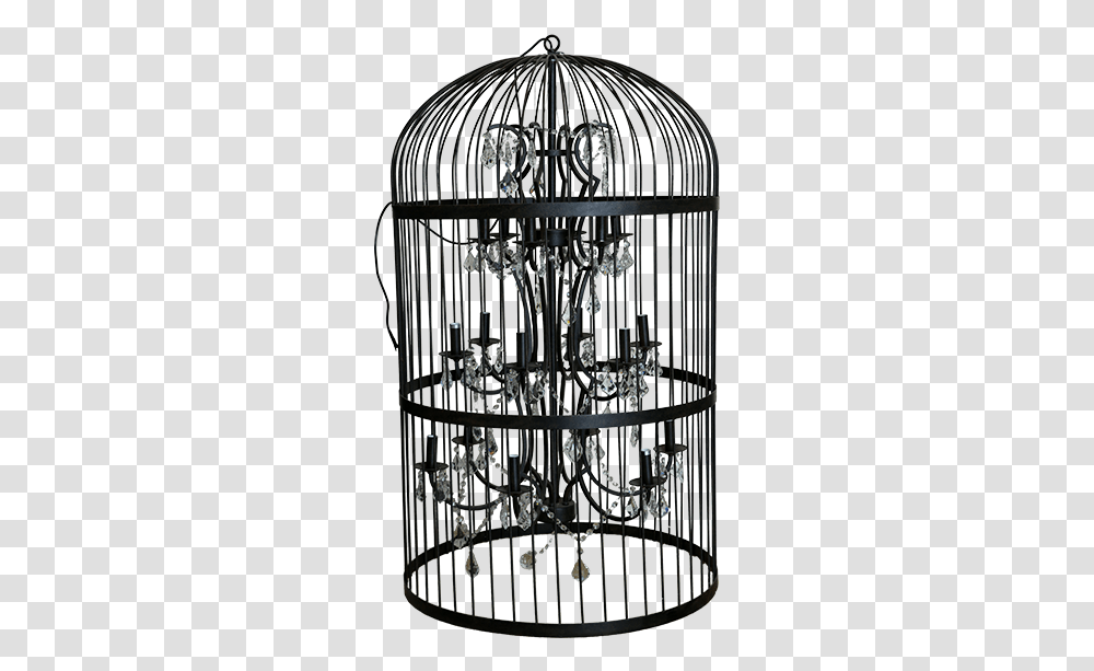 Bird Cage Chandelier Chandelier, Lamp, Crystal, Gate Transparent Png