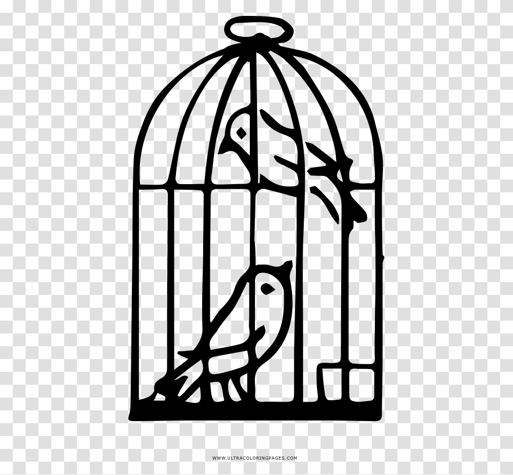 Bird Cage Coloring Page, Gray, World Of Warcraft Transparent Png