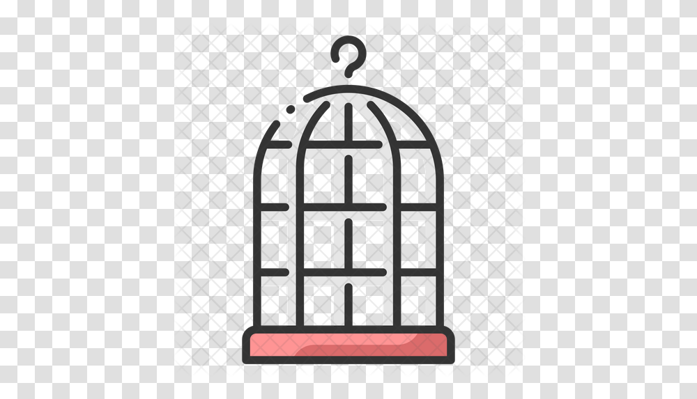Bird Cage Icon Icon, Architecture, Building, Arched, Grille Transparent Png