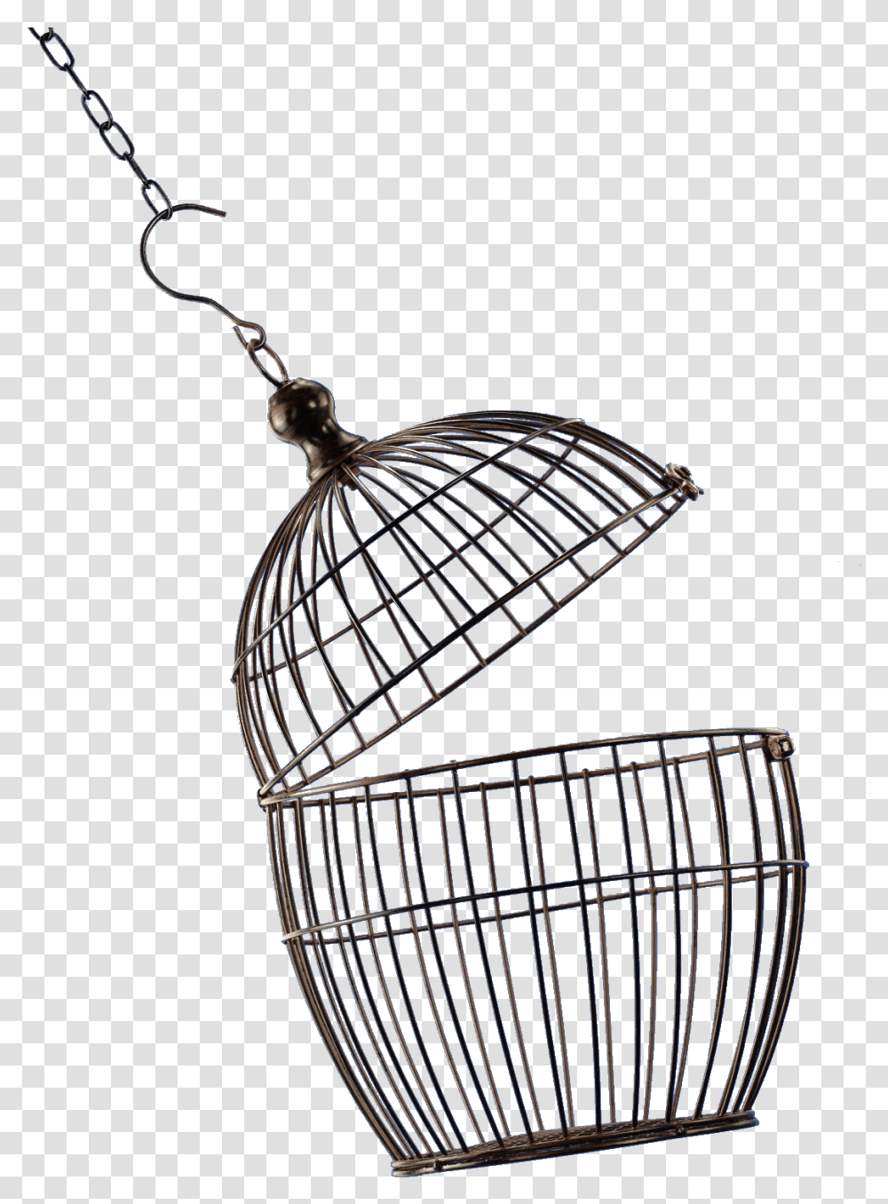 Bird Cage Image Open Bird Cage, Basket, Sphere, Apparel Transparent Png