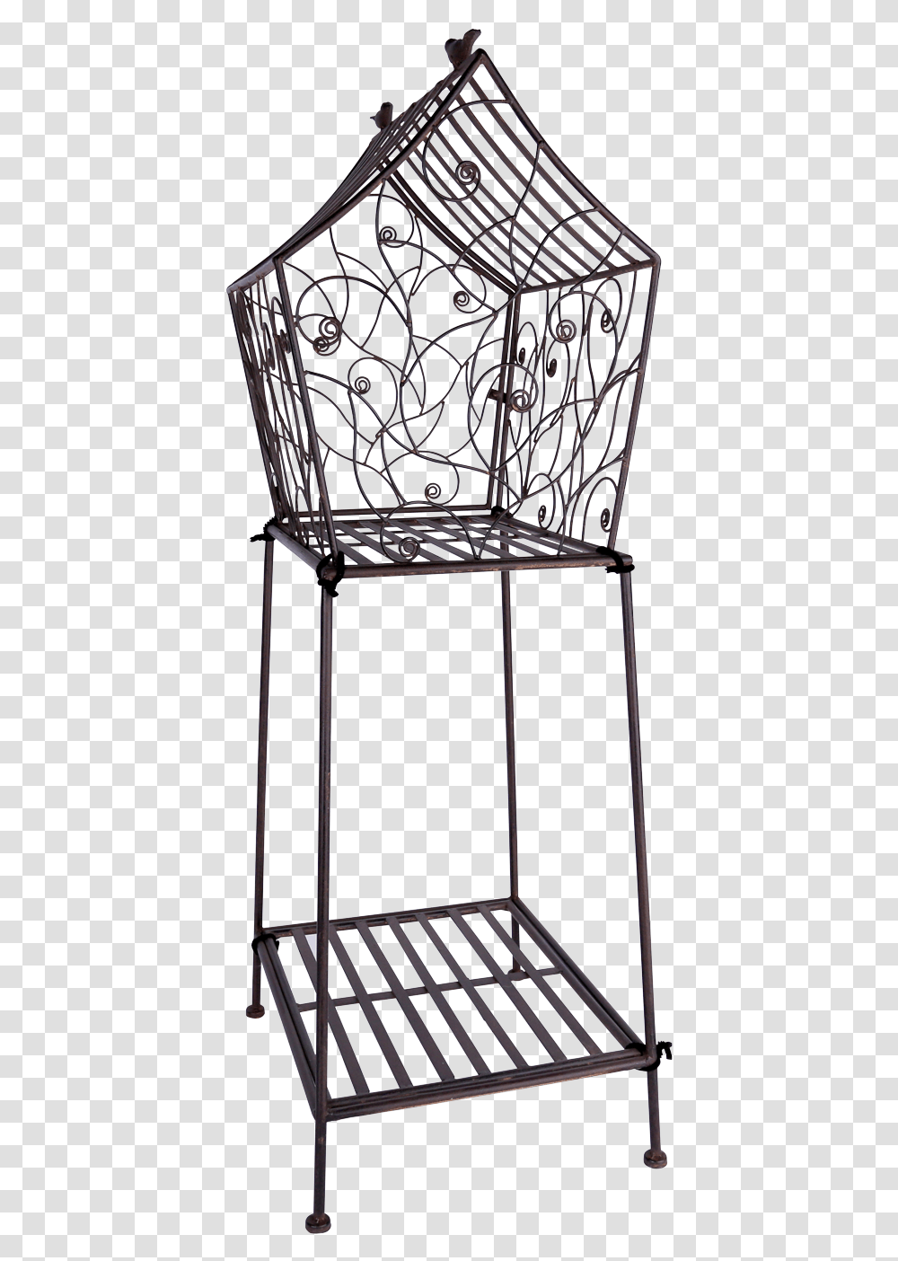 Bird Cage Iron Cage, Chair, Furniture, Stand, Shop Transparent Png