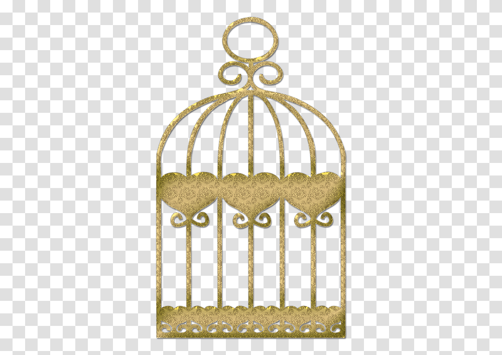 Bird Cage Outline Gold Embossed Free Image On Pixabay Jaula De Pajaro, Furniture, Screen, Electronics, Gate Transparent Png