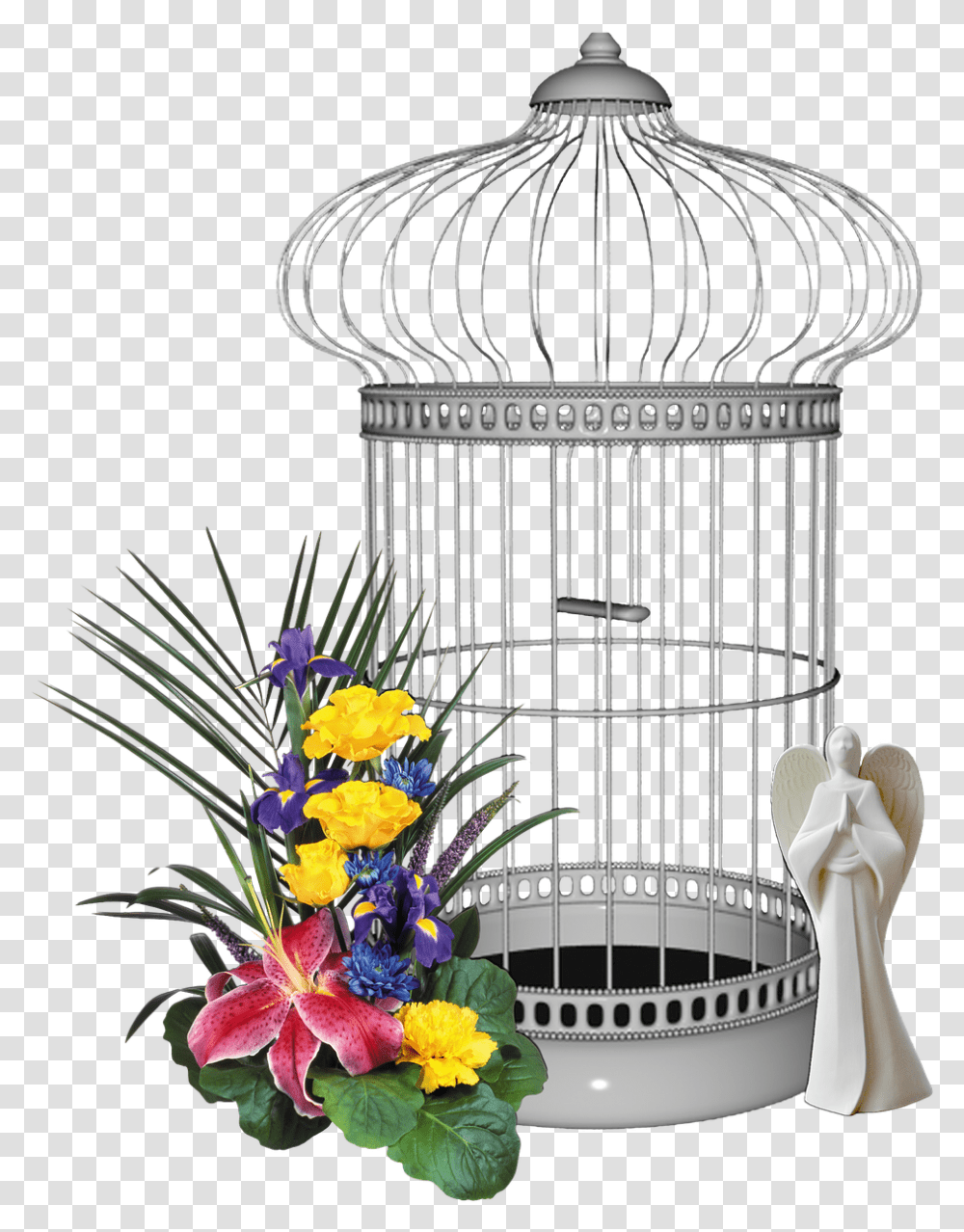 Bird Cage Yellow Flower Free Image On Pixabay Flower, Plant, Ikebana, Art, Vase Transparent Png