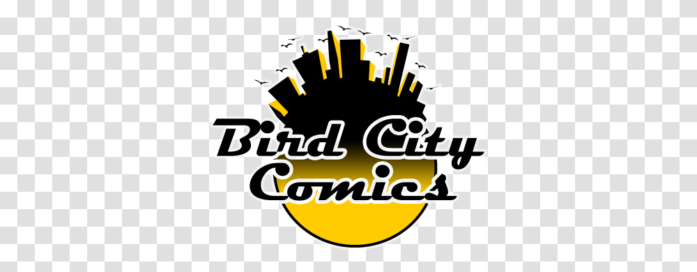 Bird City Comics Restaurant, Label, Text, Alphabet, Symbol Transparent Png