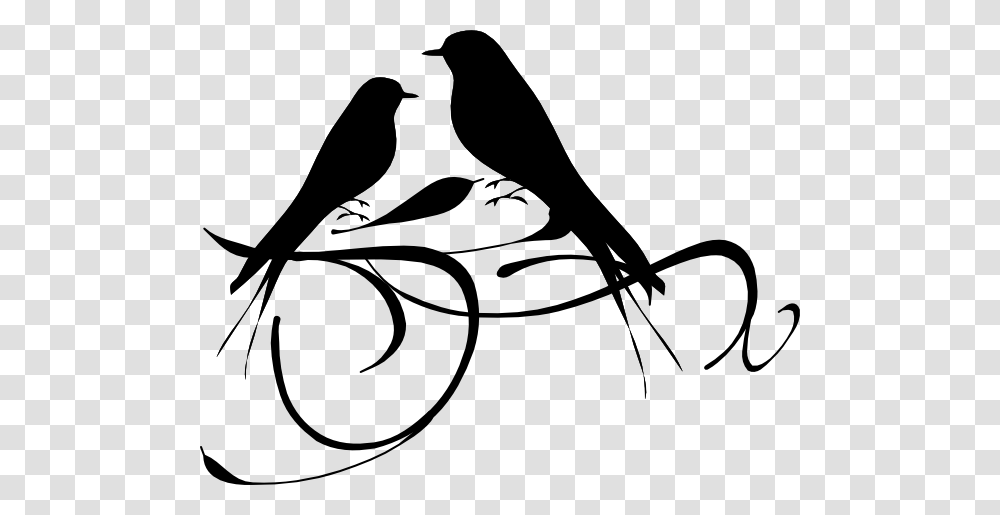 Bird Clipart Black And White, Animal, Silhouette, Stencil, Blackbird Transparent Png
