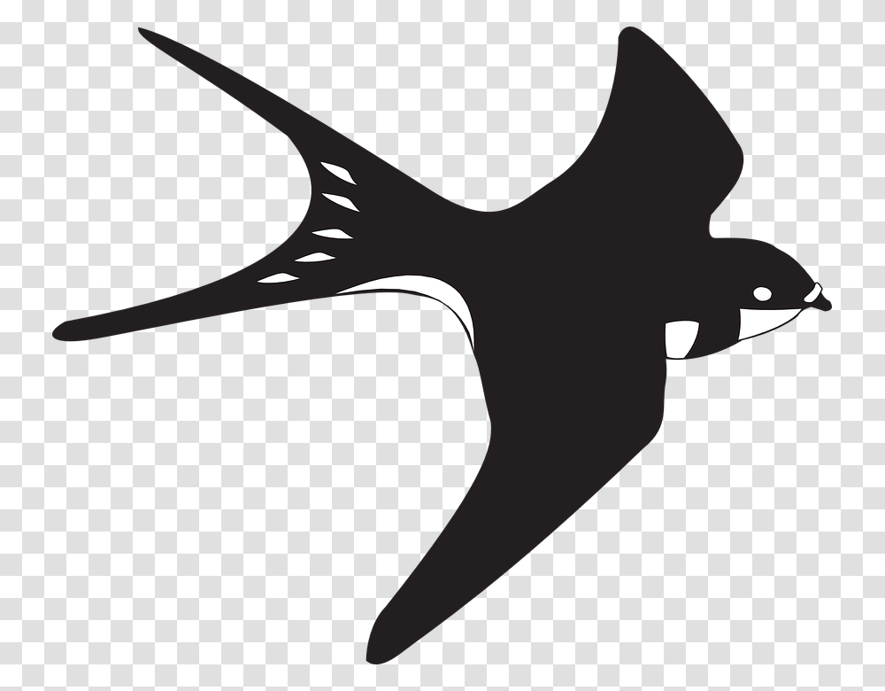 Bird Clipart Black And White, Fish, Animal, Axe, Sea Life Transparent Png