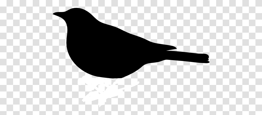 Bird Clipart Simple, Silhouette, Animal, Blackbird, Agelaius Transparent Png