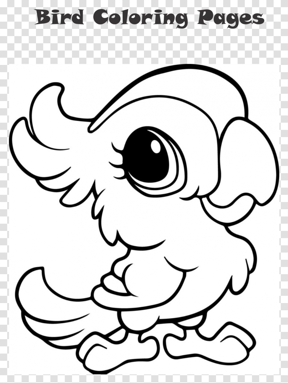Bird Coloring Pages Cute Bird Coloring Pages, Drawing, Animal, Stencil Transparent Png