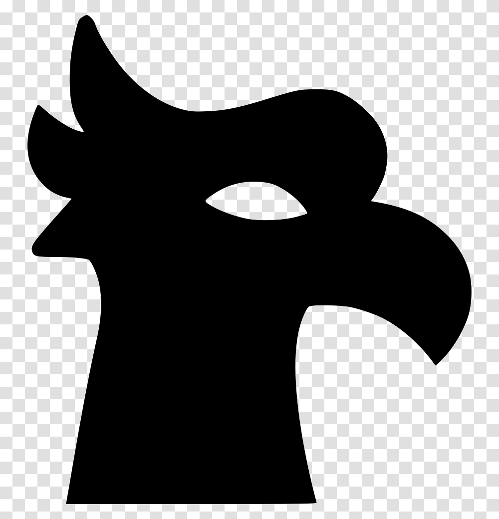 Bird Eagle Cock Rooster Head Beak, Mask, Silhouette, Stencil Transparent Png