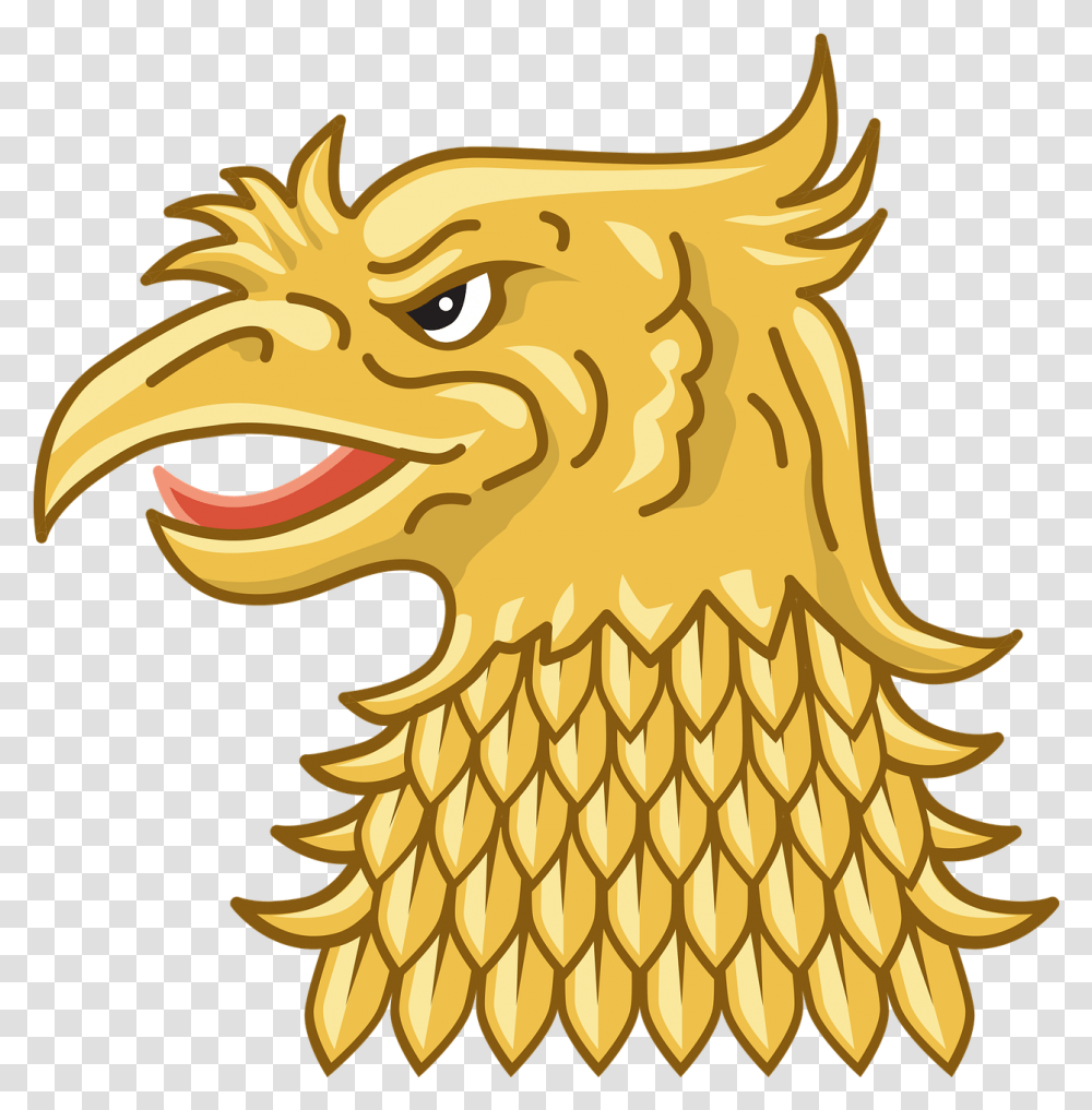 Bird Eagle Head Free Vector Graphics Cabeza De Aguila, Dragon, Gold, Figurine Transparent Png
