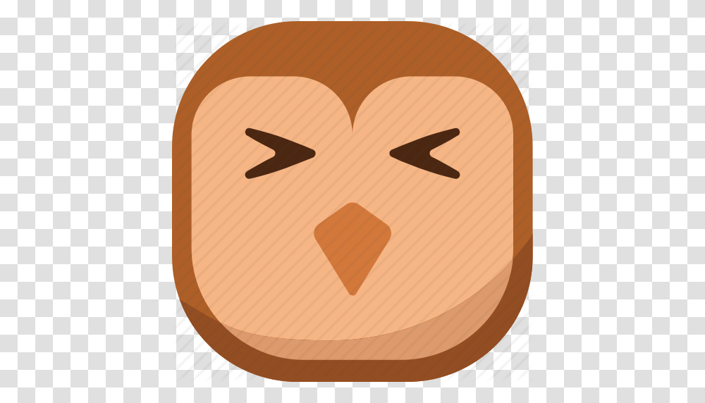 Bird Emoji Emoticon Hurt Owl Sick Smiley Icon, Food, Rug, Bread Transparent Png