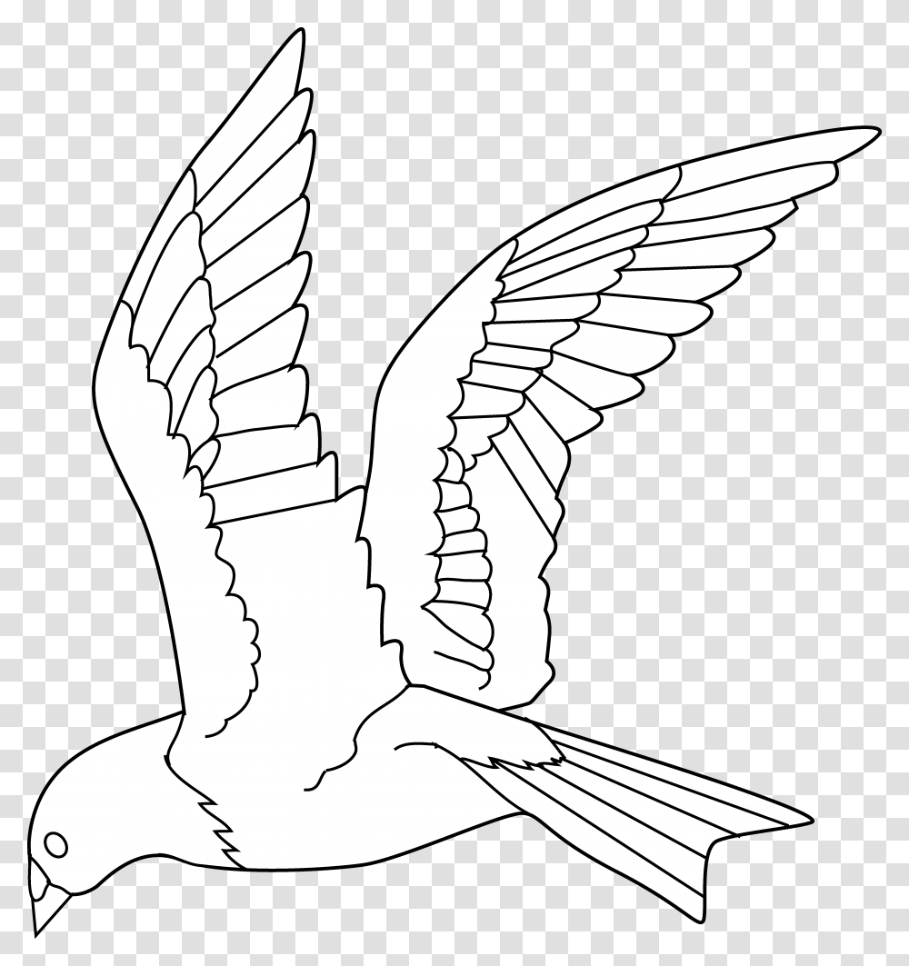 Bird Flying Clipart Black And White, Animal, Drawing, Eagle, Angel Transparent Png