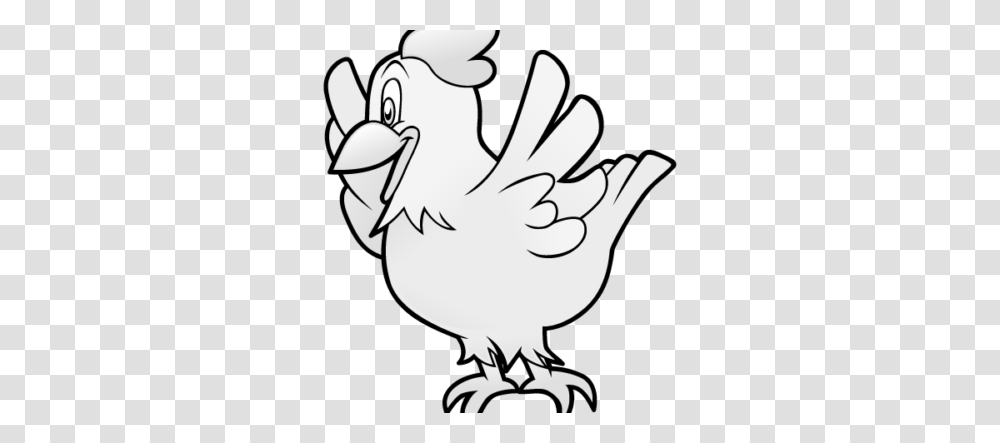 Bird Head Black White Cliparts, Hen, Chicken, Poultry, Fowl Transparent Png