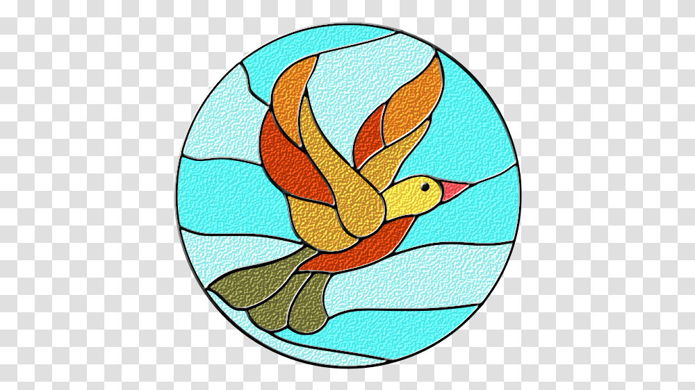 Bird In Stained Glass Vector Illustration Stained Glass Clipart, Egg, Food, Rug Transparent Png