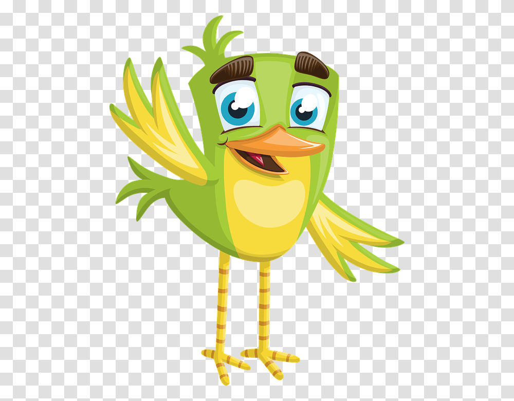 Bird Little Small Cute Boy Green Welcome Hello Bird Hello, Toy, Animal Transparent Png